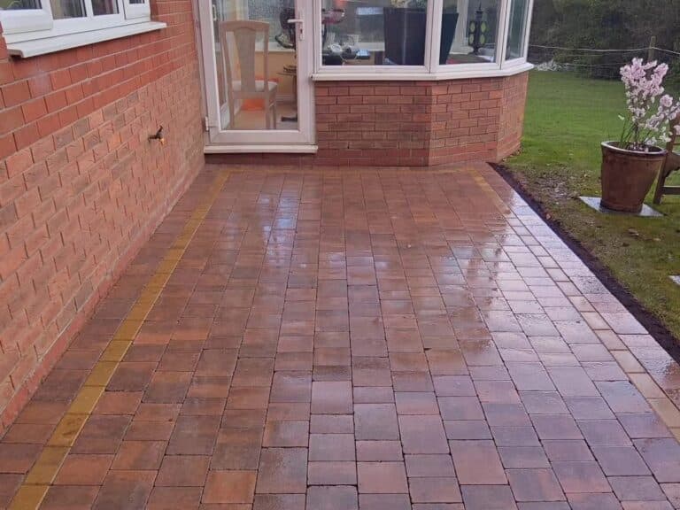 Heritage Paving installed block paving patio